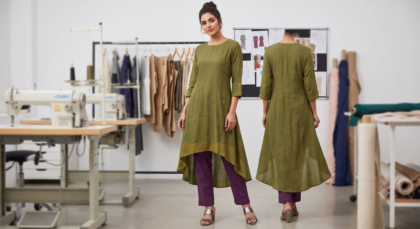 Asymmetric High-Low Kurti with Pants Stitching Online Class in Malayalam | JM World of Fashion