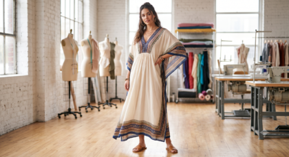 Designer Kaftan Dress with Inner Slip Online Class in Malayalam | JM World of Fashion